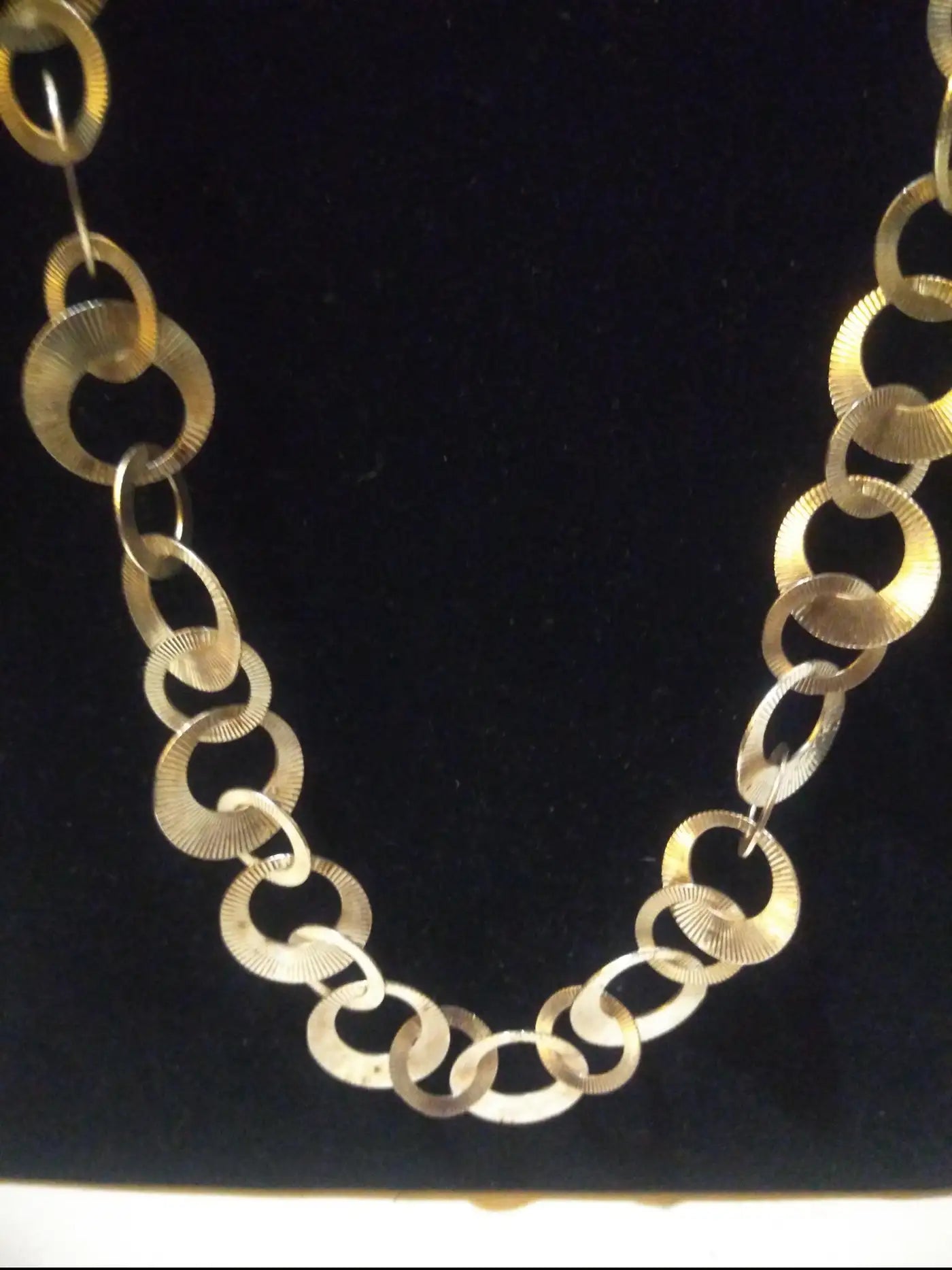 30" Sterling Silver Hoop Necklace with Lobster Clasp