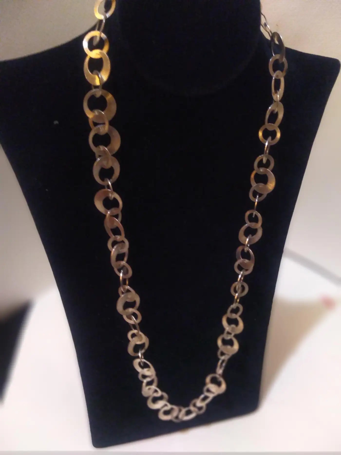 30" Sterling Silver Hoop Necklace with Lobster Clasp