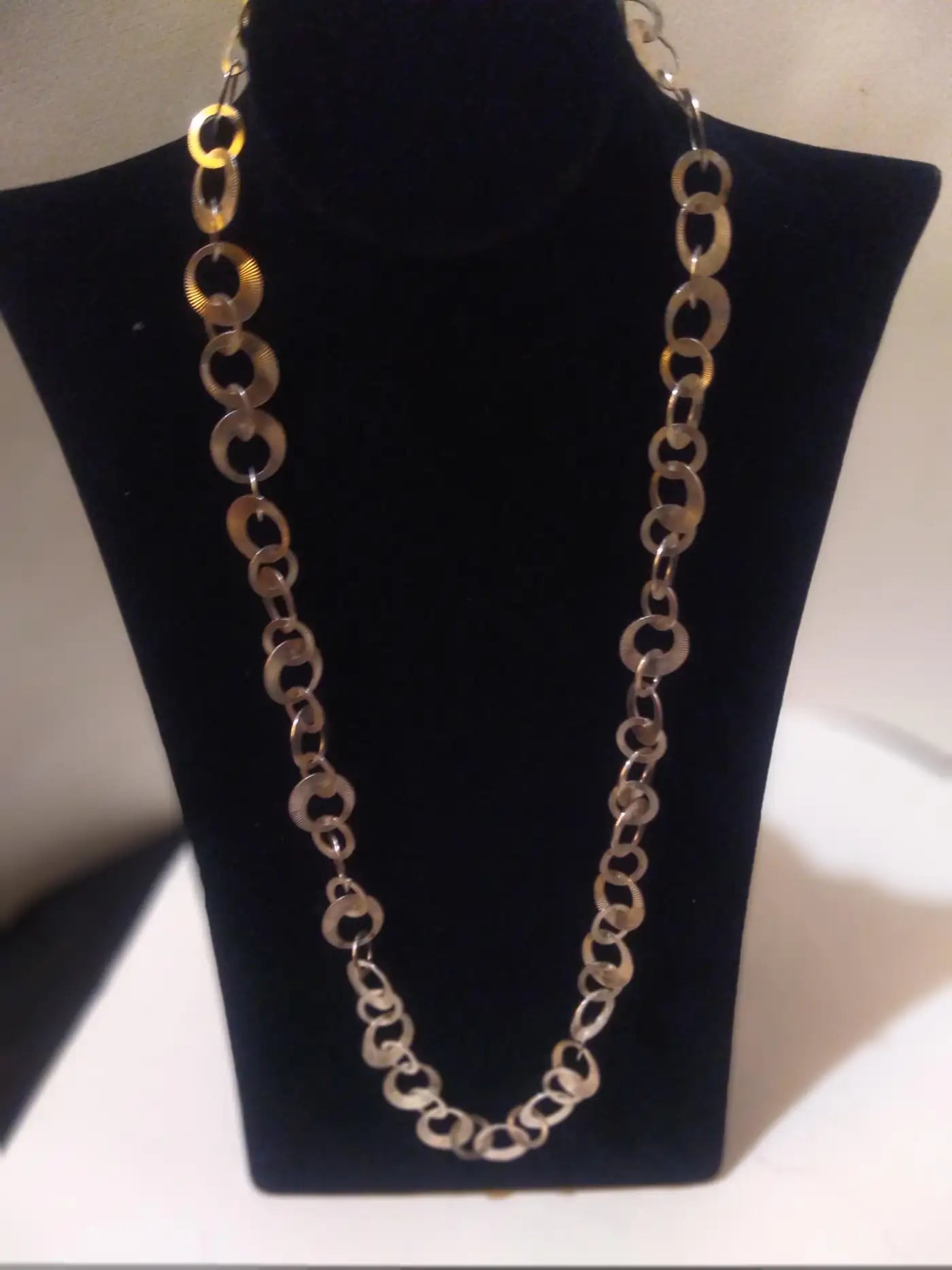 30" Sterling Silver Hoop Necklace with Lobster Clasp
