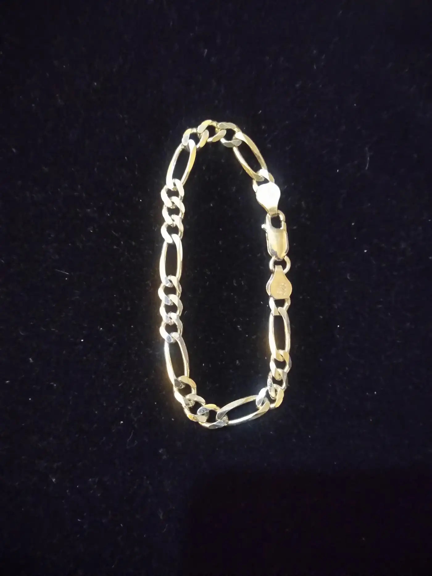 Elegant Italian Figaro link silver bracelet