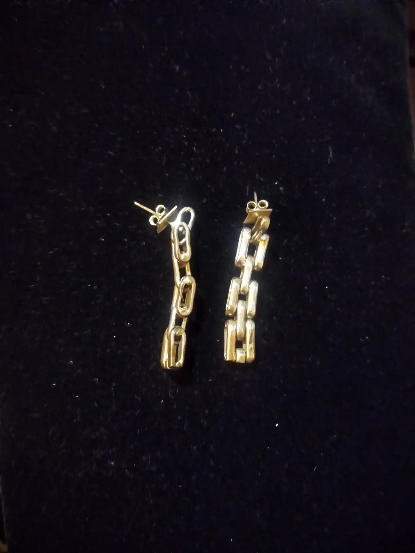 Pair of Sterling Silver Chain Link Earrings