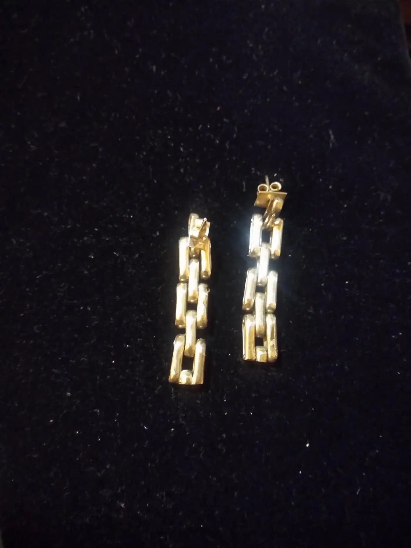 Pair of Sterling Silver Chain Link Earrings