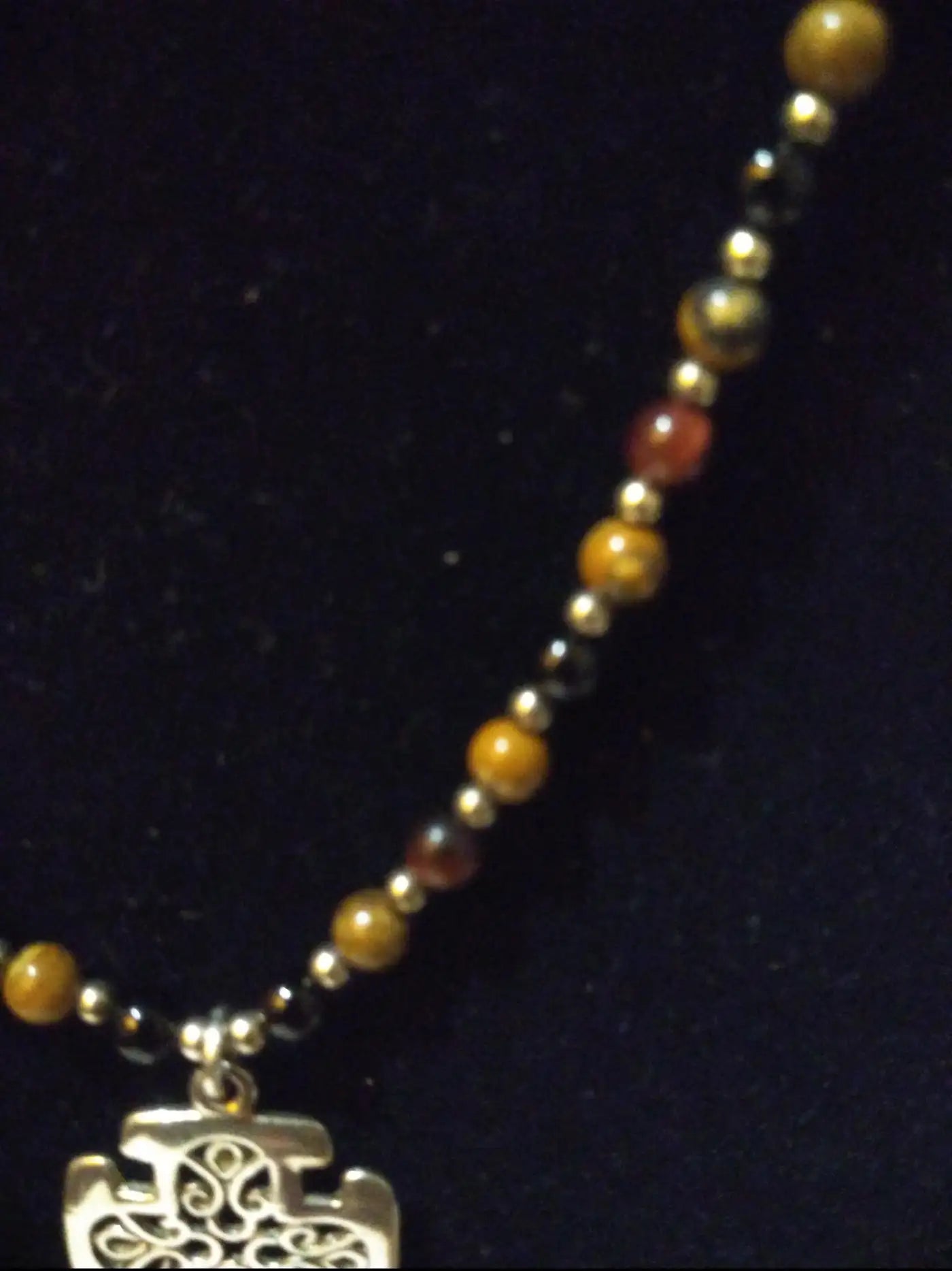18-inch beaded pendant necklace in sterling silver