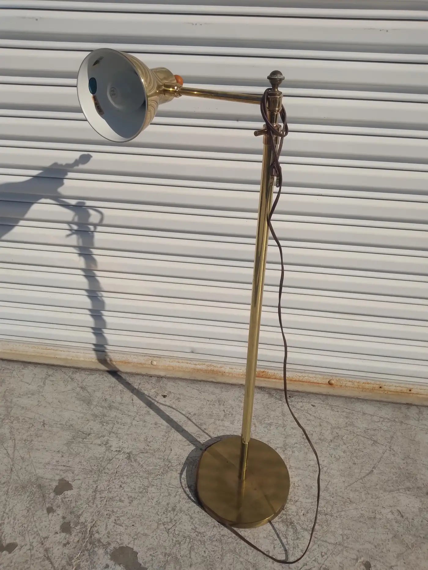 Vintage swivel arm brass reading lamp