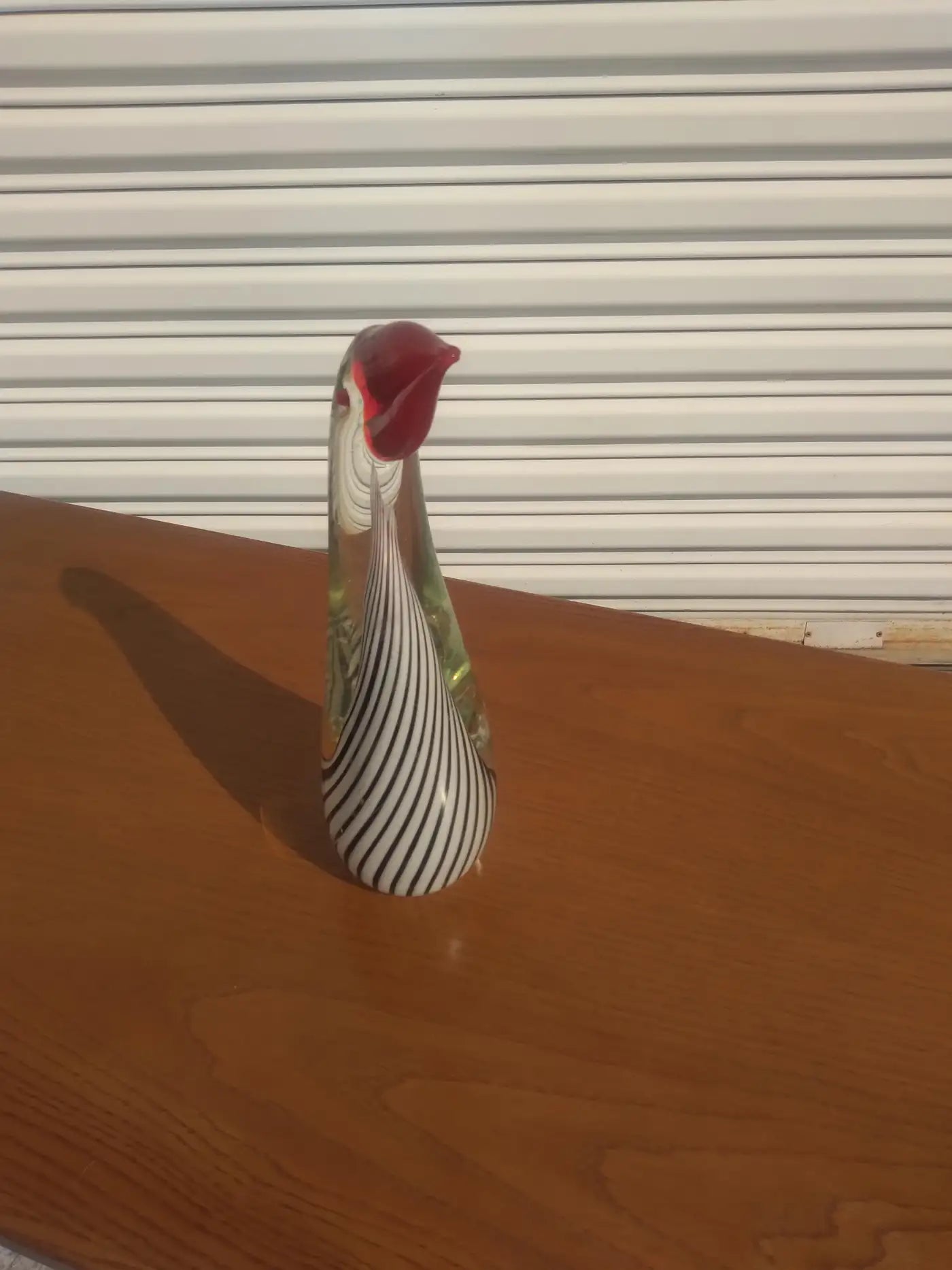 Colorful glass bird figurine by San Pacific