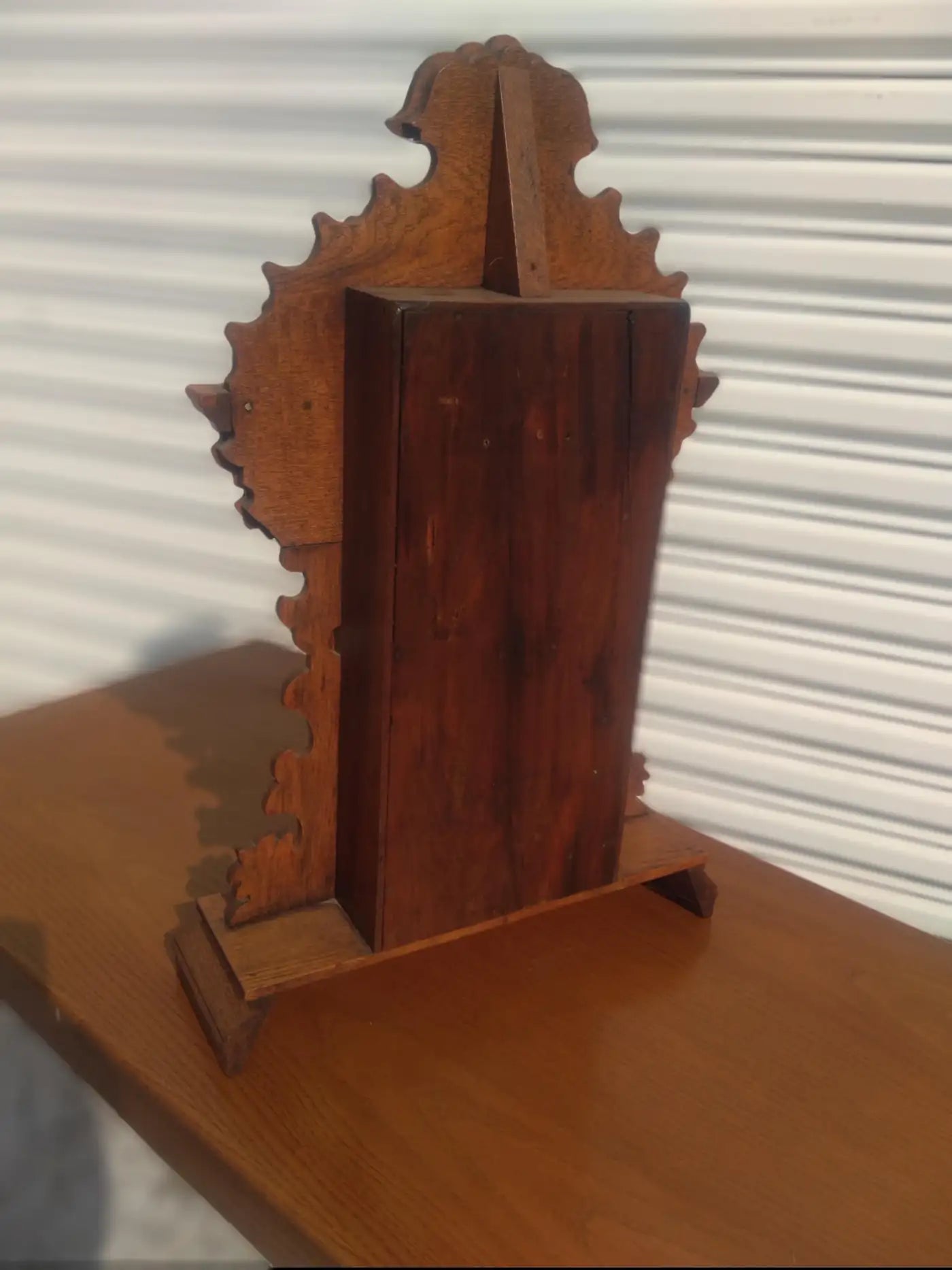 19th century walnut gingerbread mantle clock