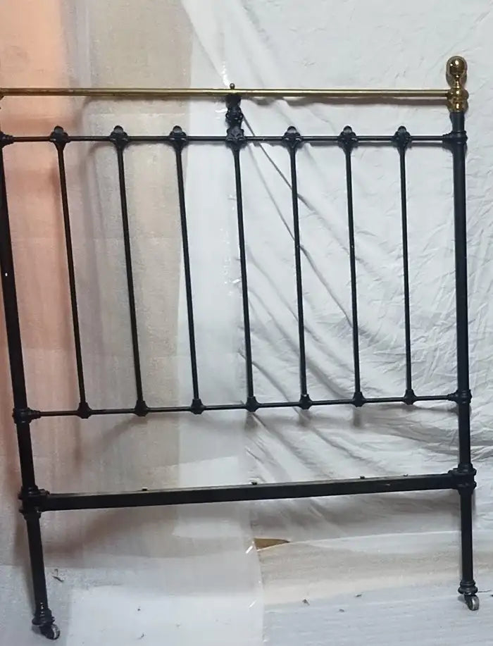 Rustic steel headboard with durable iron construction