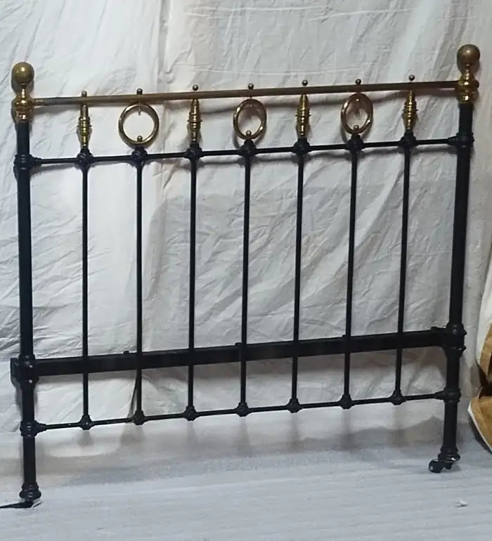 Contemporary twin size metal bed headboard in matte finish