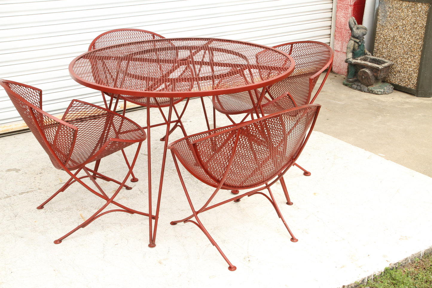 Mid-century modern iron garden set by Tempestini