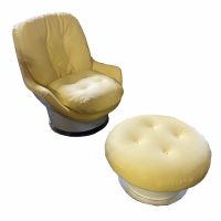 Set of Vintage Milo Baughman Thayer Coggin Lounge Chair and Ottoman