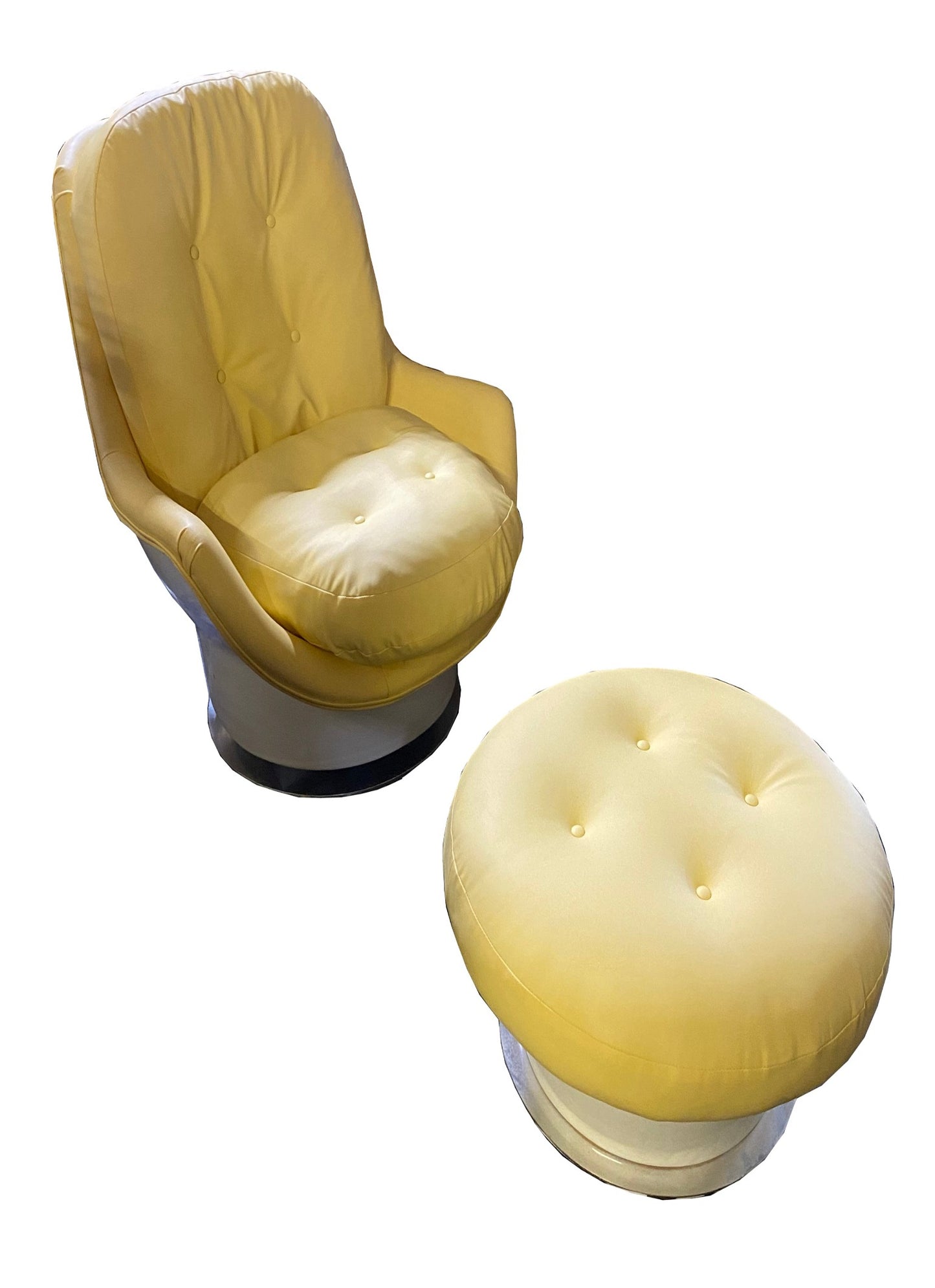 Set of Vintage Milo Baughman Thayer Coggin Lounge Chair and Ottoman