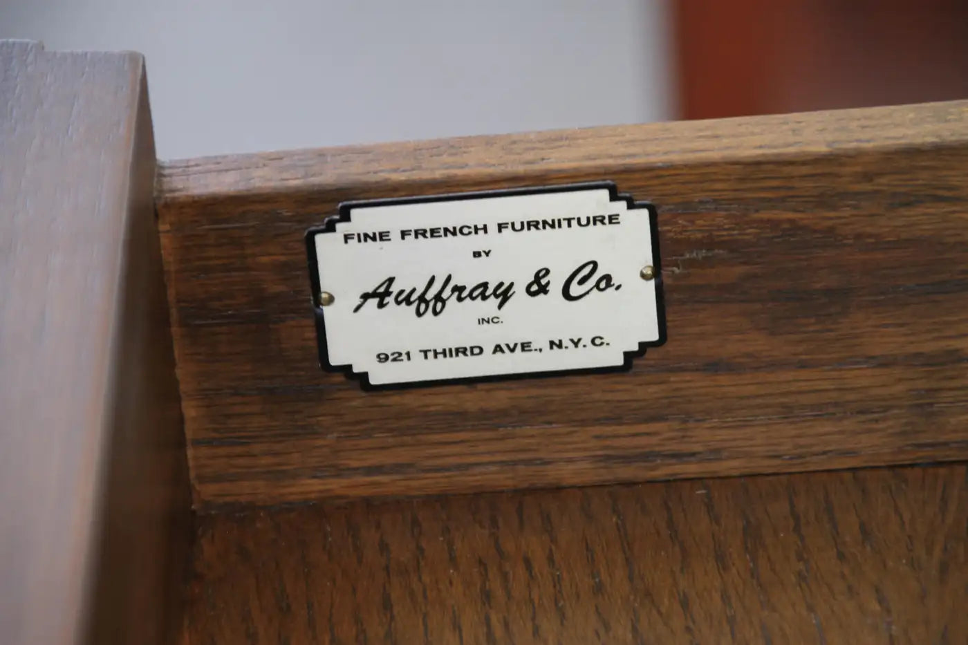 Antique style 101" console table by Auffray