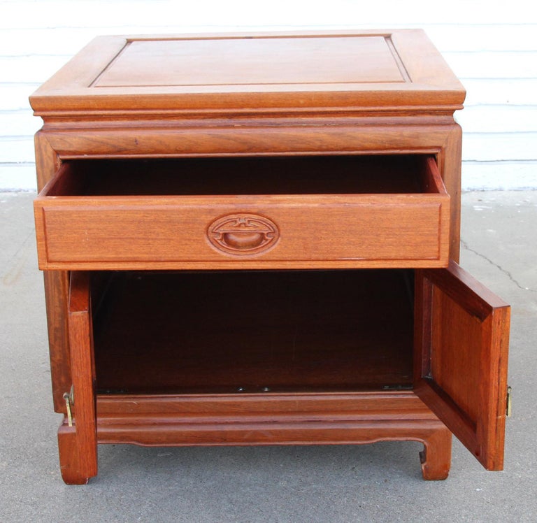 Pair of mid century rosewood nightstands