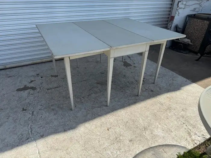 White Drop Leaf Table
