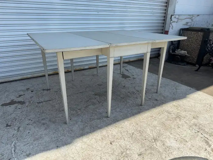 White Drop Leaf Table