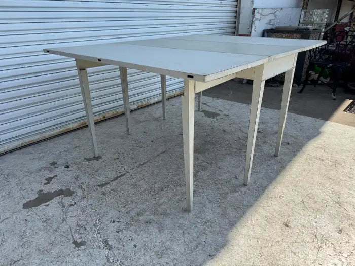 White Drop Leaf Table