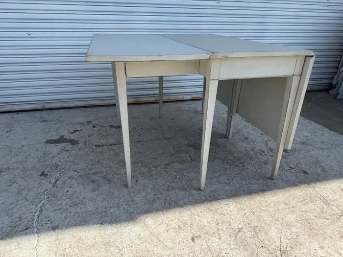 White Drop Leaf Table