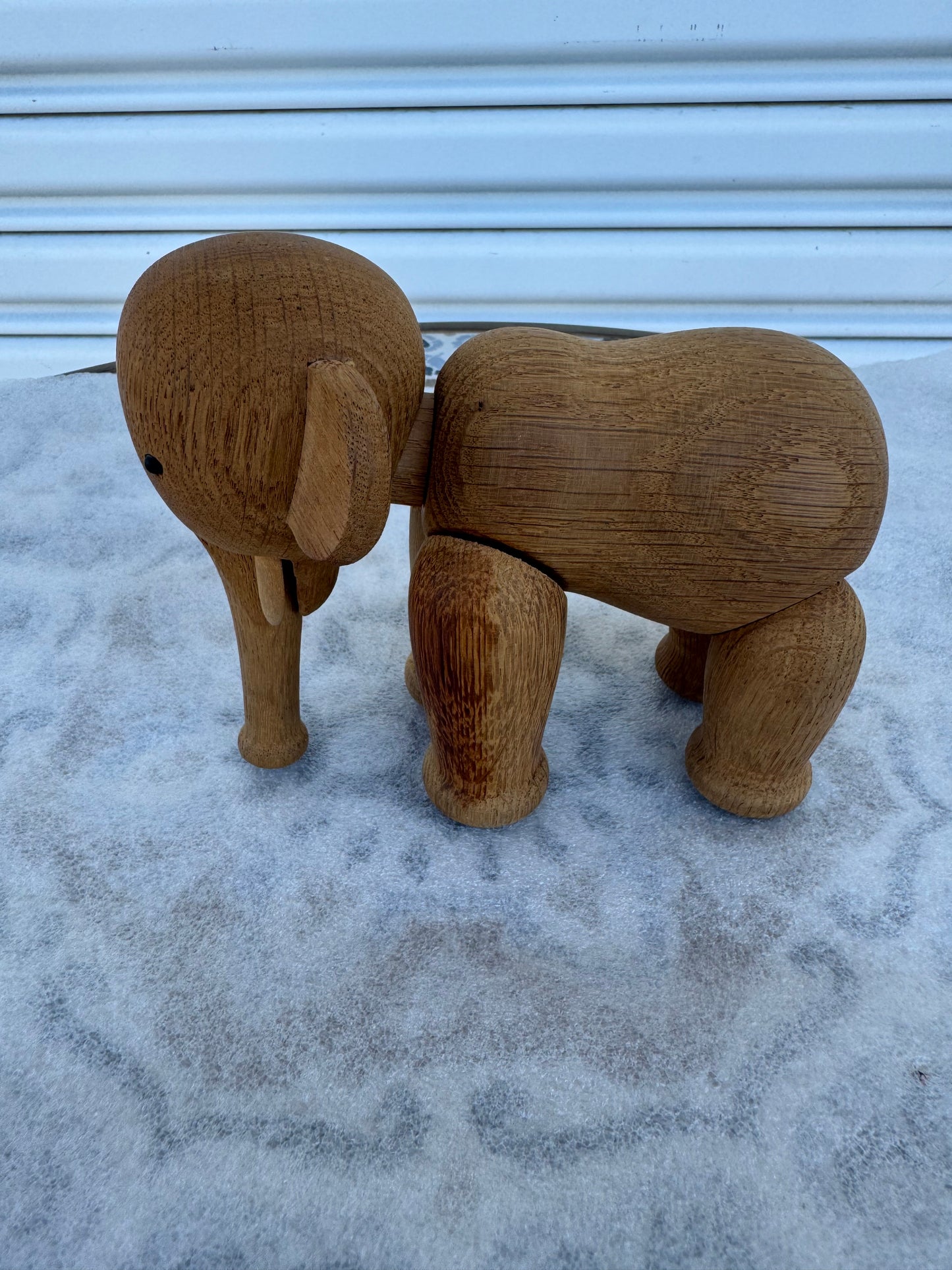 Vintage Wood Articulated Elephant by Kay Bojesen. Made in Denmark
