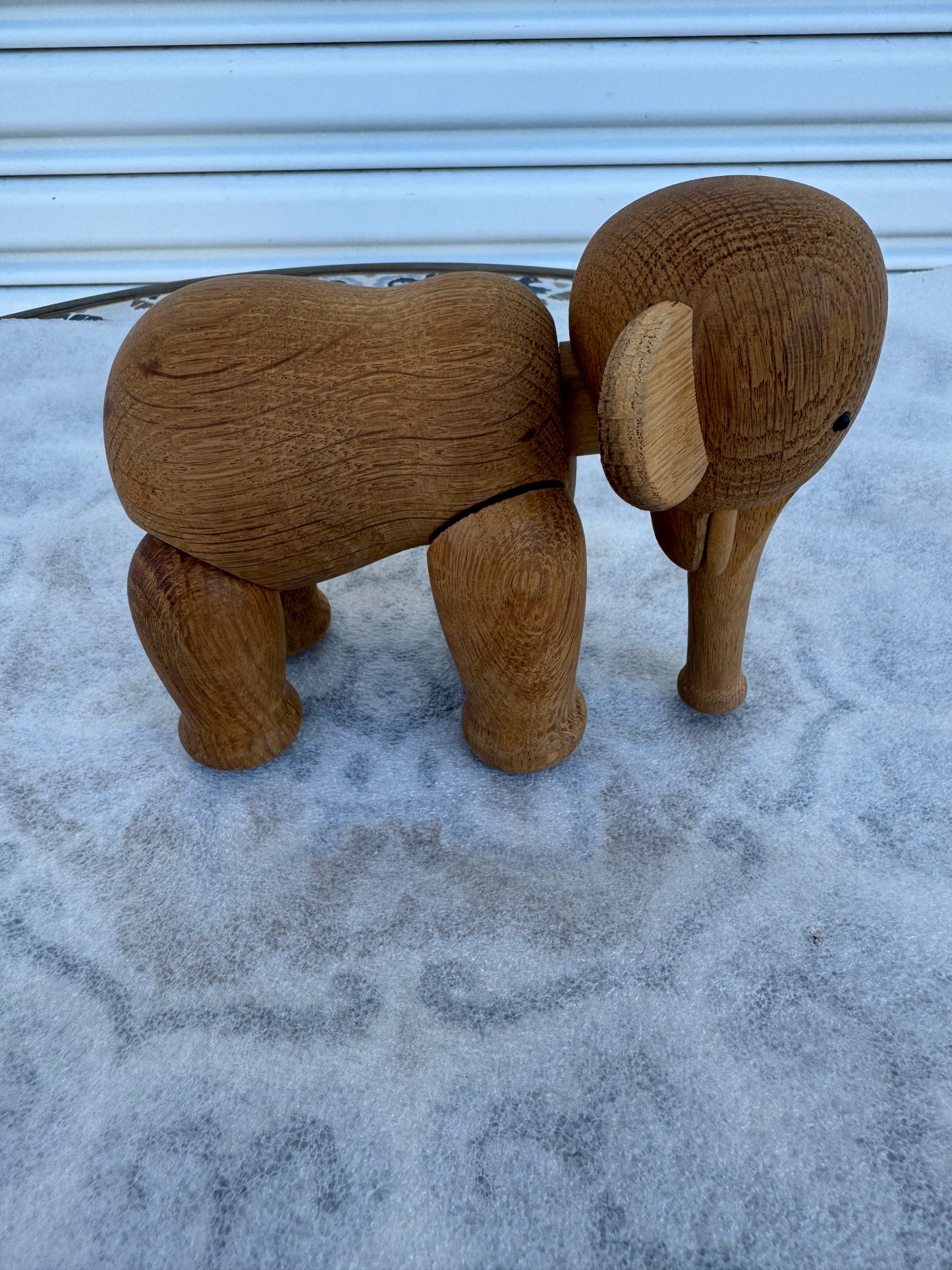 Vintage Wood Articulated Elephant by Kay Bojesen. Made in Denmark