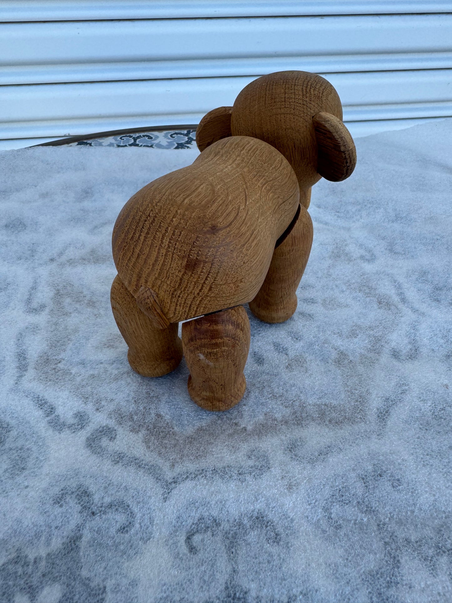 Vintage Wood Articulated Elephant by Kay Bojesen. Made in Denmark