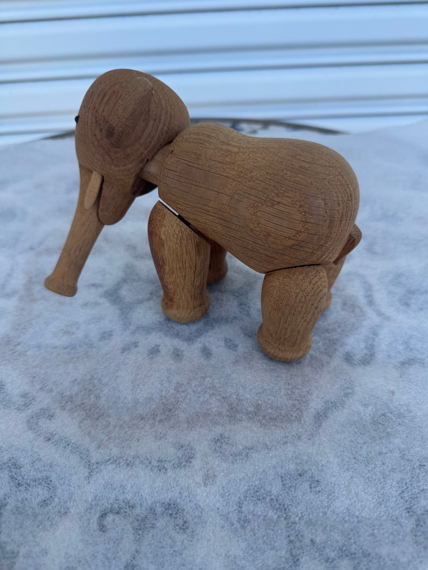 Vintage Wood Articulated Elephant by Kay Bojesen. Made in Denmark