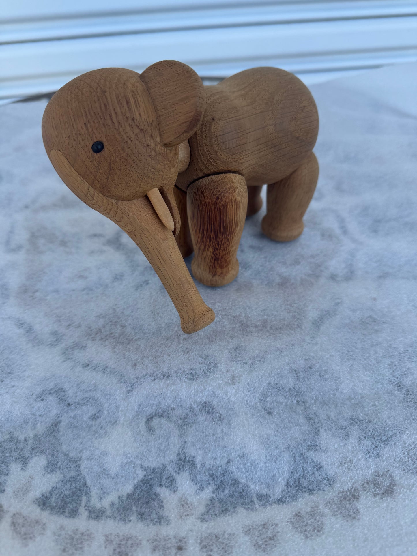 Vintage Wood Articulated Elephant by Kay Bojesen. Made in Denmark