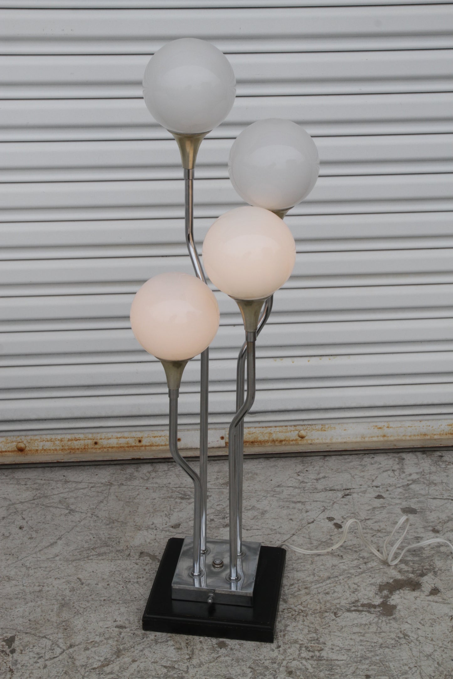 Mid-Century Modern Cascading Multi-Bulb Chrome Floor Lamp