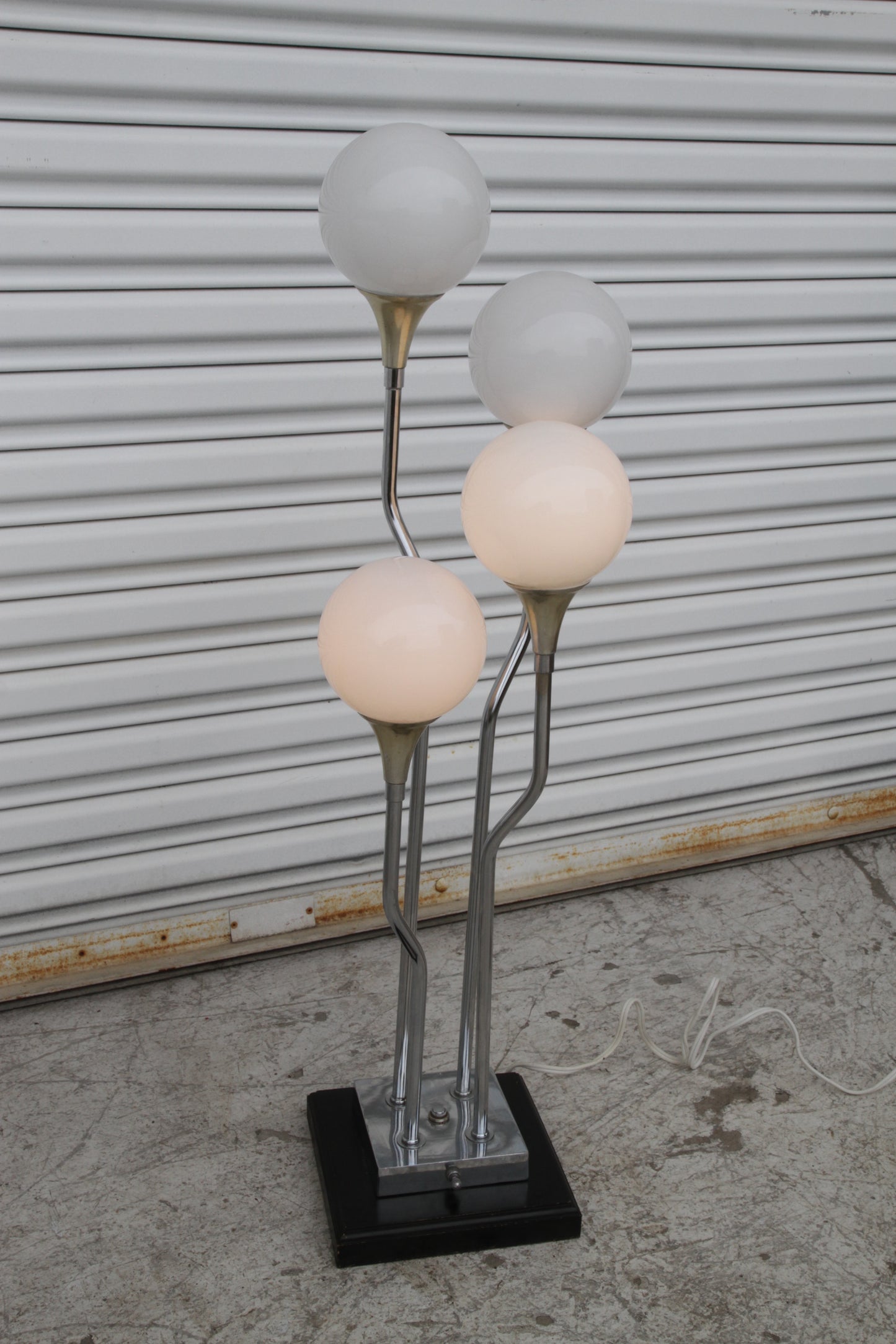 Mid-Century Modern Cascading Multi-Bulb Chrome Floor Lamp