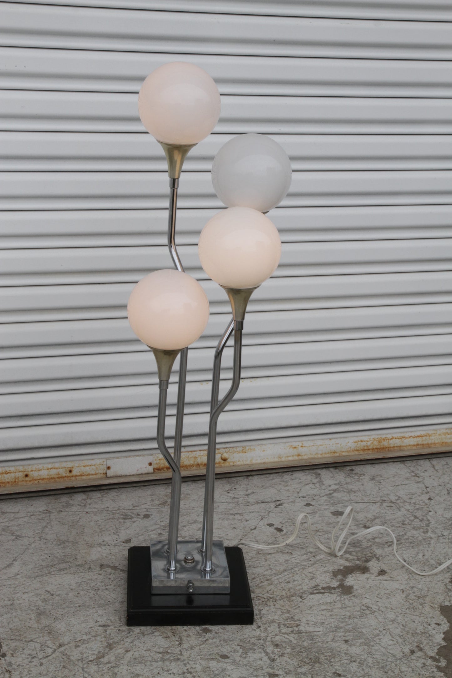 Mid-Century Modern Cascading Multi-Bulb Chrome Floor Lamp