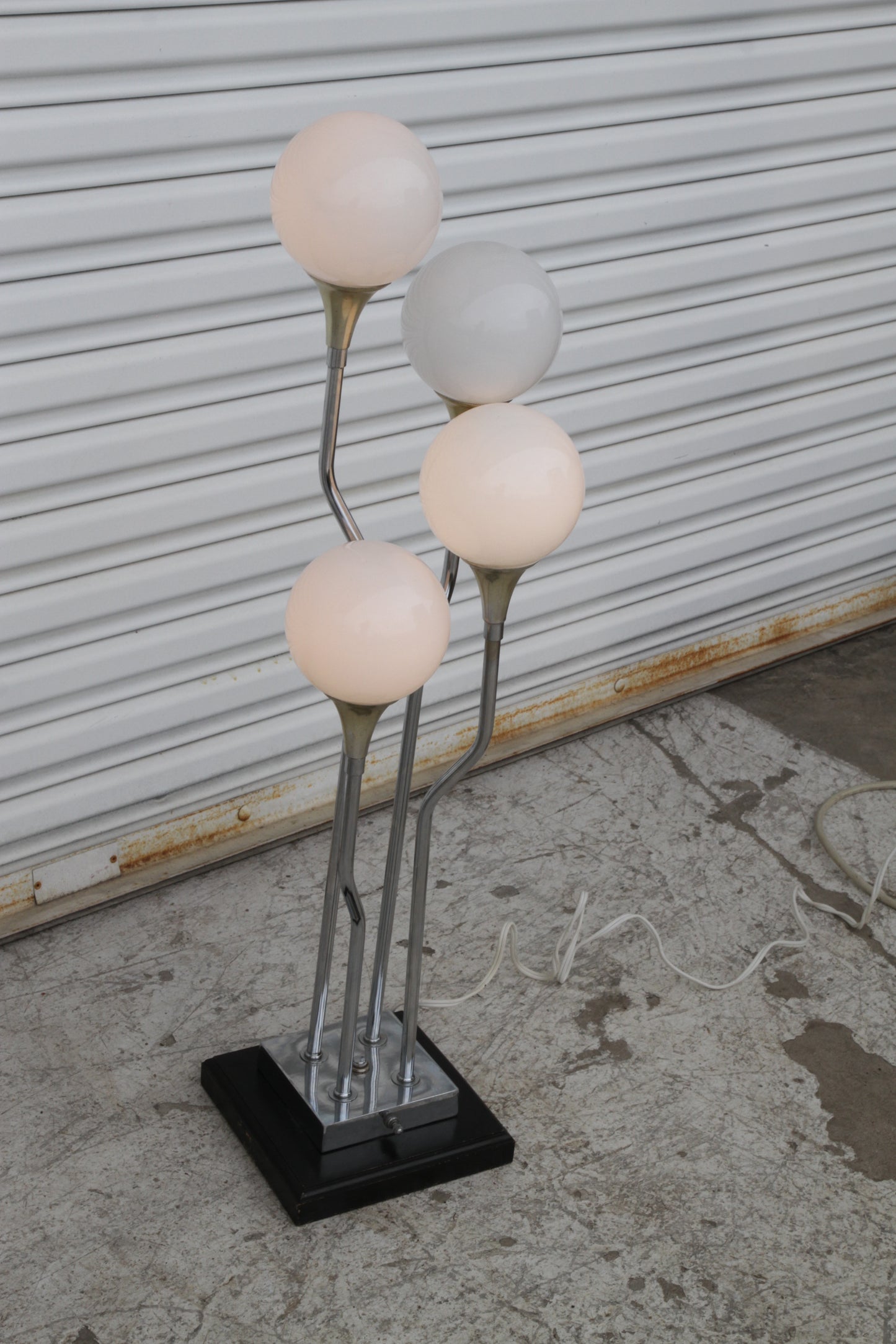 Mid-Century Modern Cascading Multi-Bulb Chrome Floor Lamp