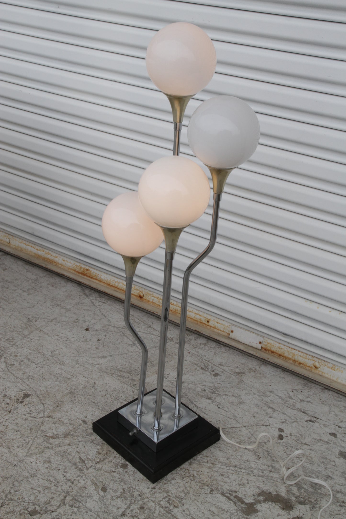 Mid-Century Modern Cascading Multi-Bulb Chrome Floor Lamp