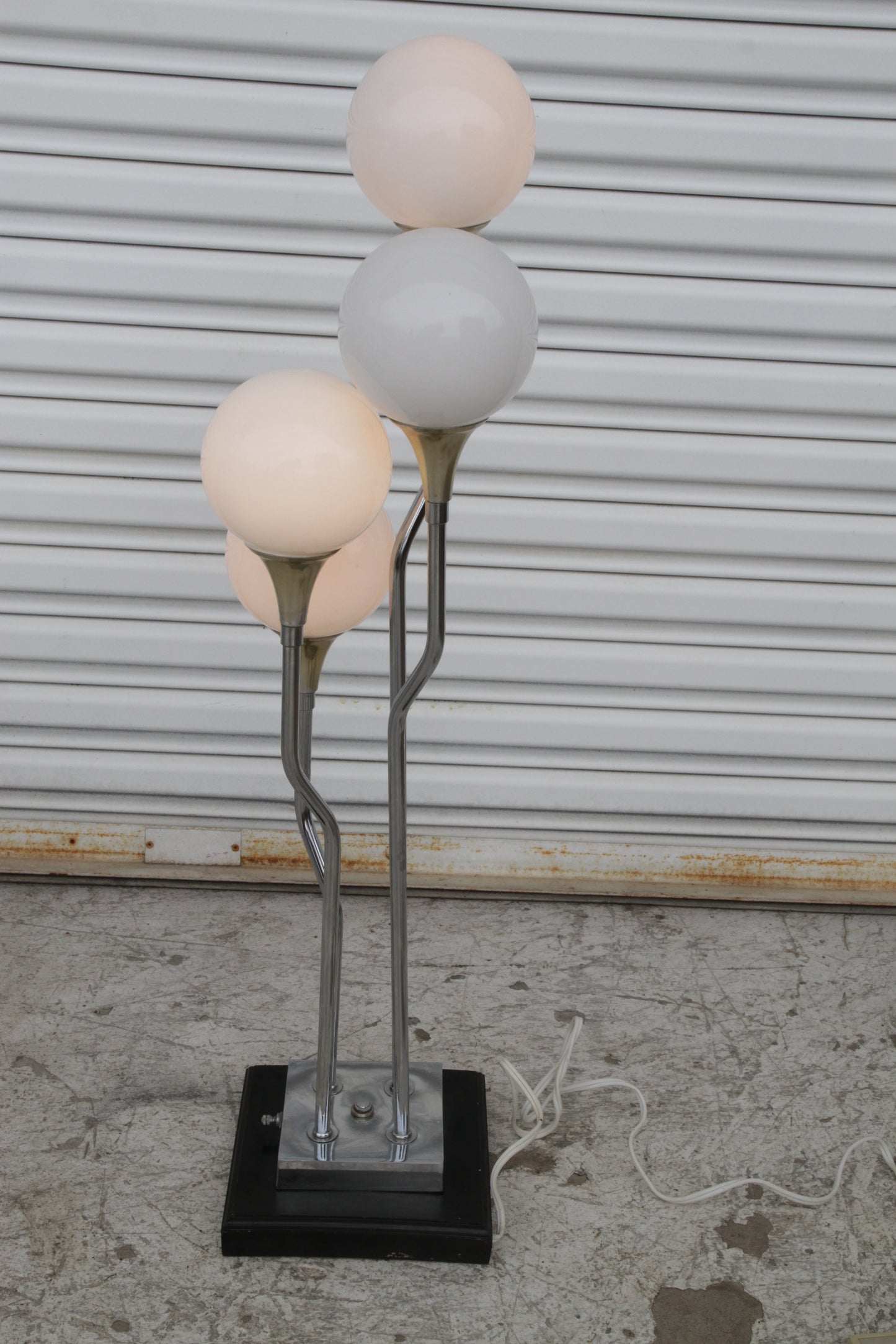 Mid-Century Modern Cascading Multi-Bulb Chrome Floor Lamp