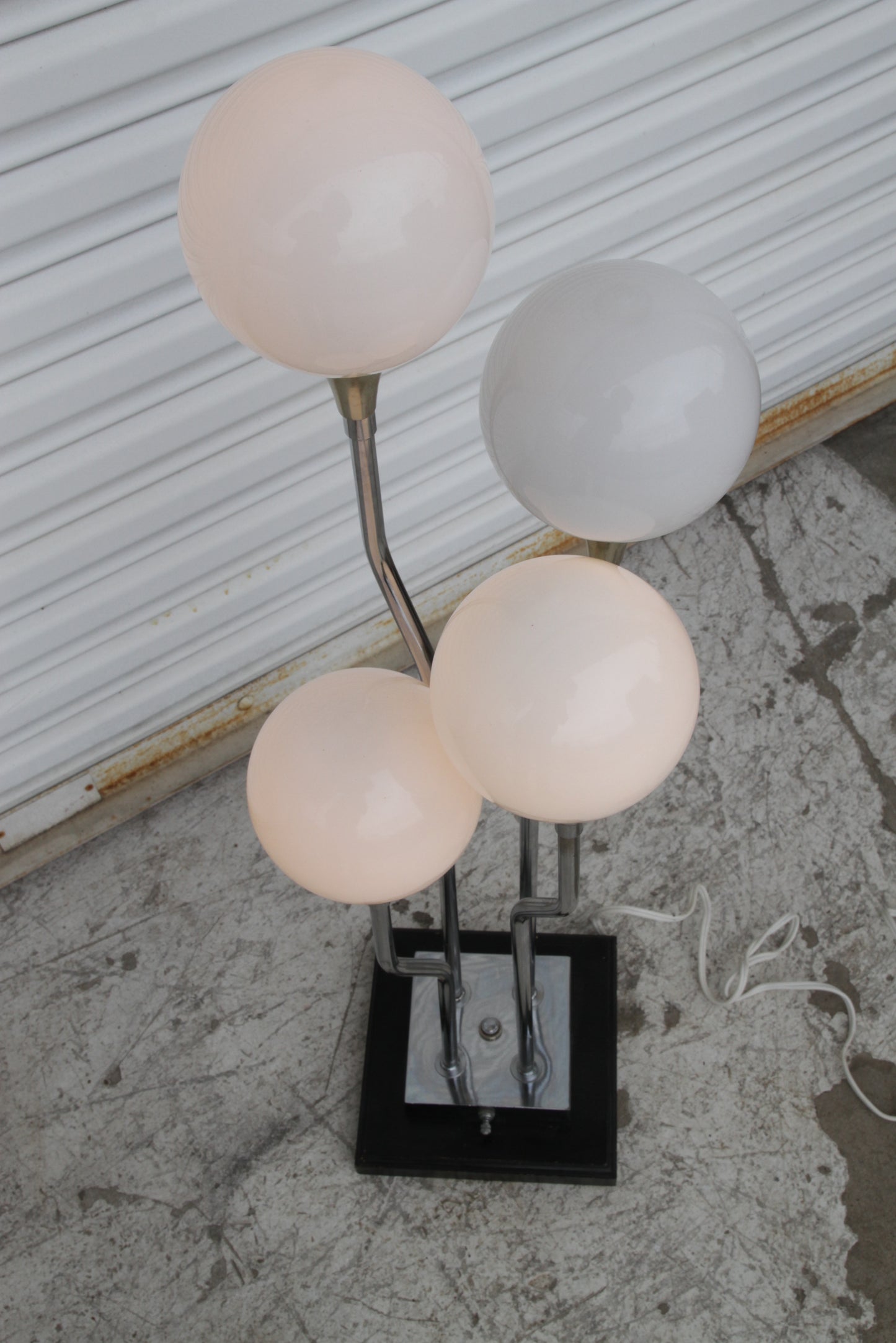 Mid-Century Modern Cascading Multi-Bulb Chrome Floor Lamp
