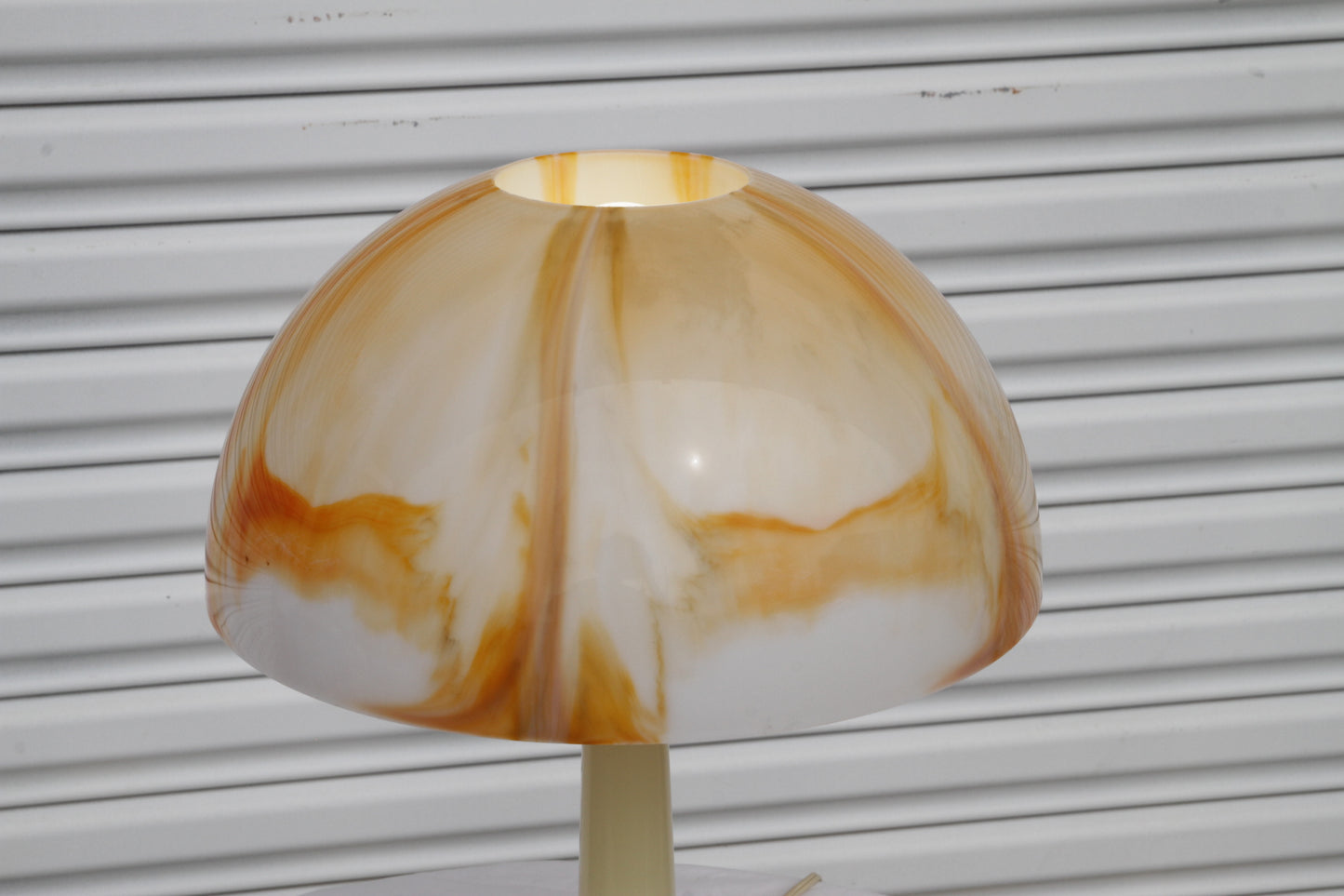 Mid Century Modern Orange Mushroom Lamps