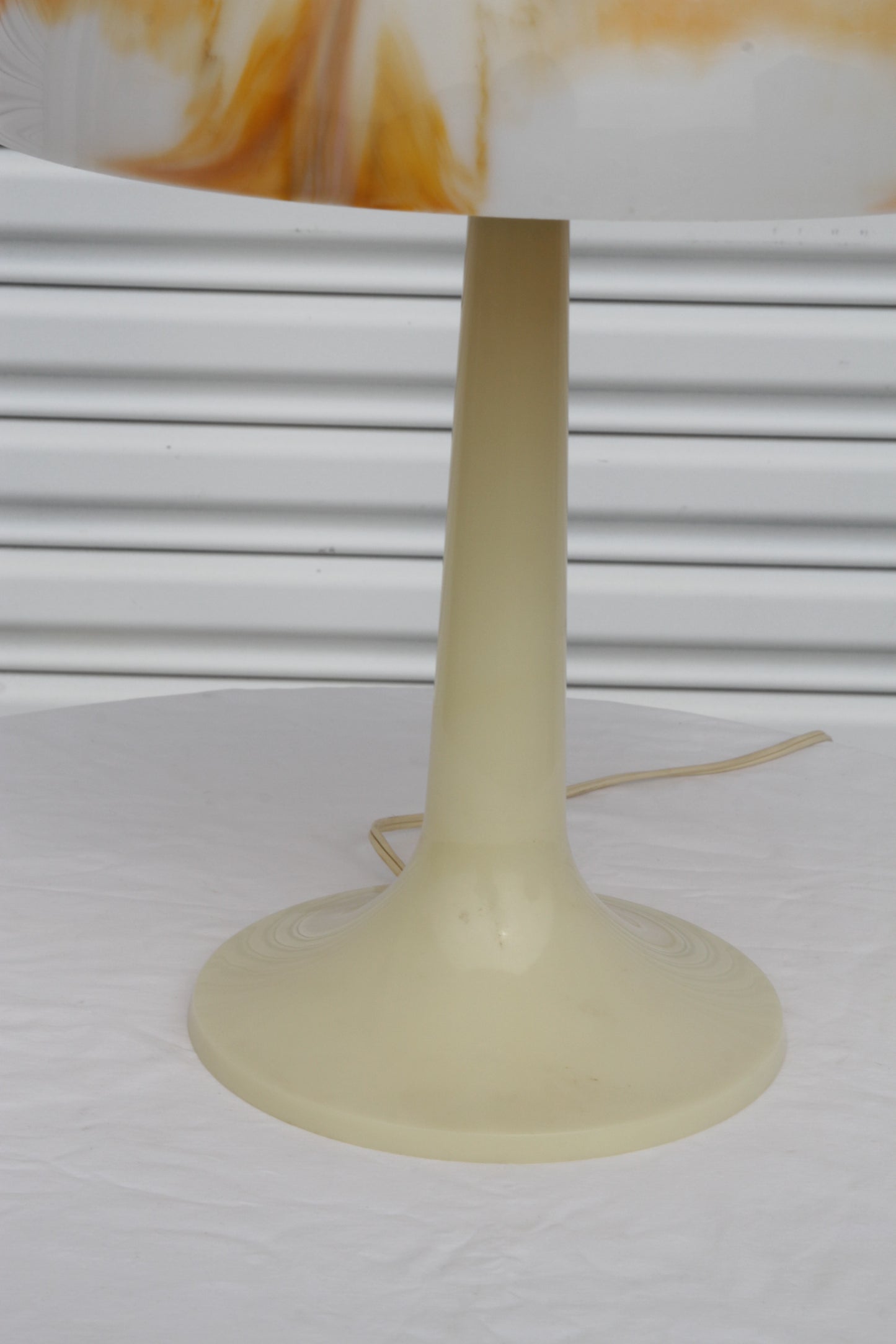 Mid Century Modern Orange Mushroom Lamps