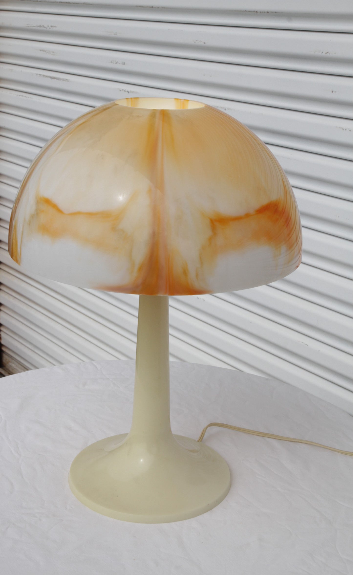 Mid Century Modern Orange Mushroom Lamps
