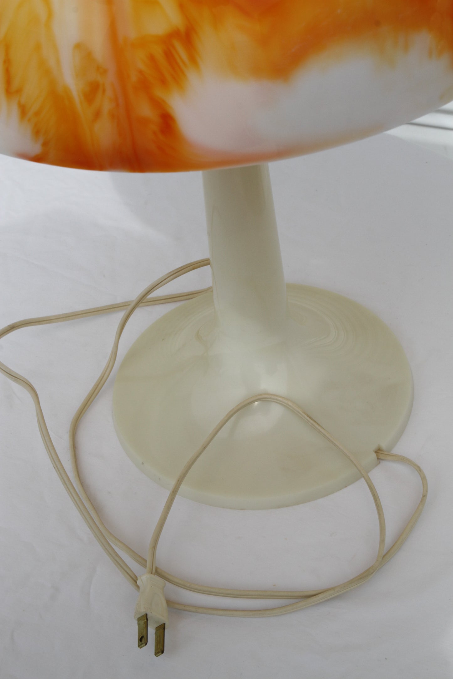 Mid Century Modern Orange Mushroom Lamps