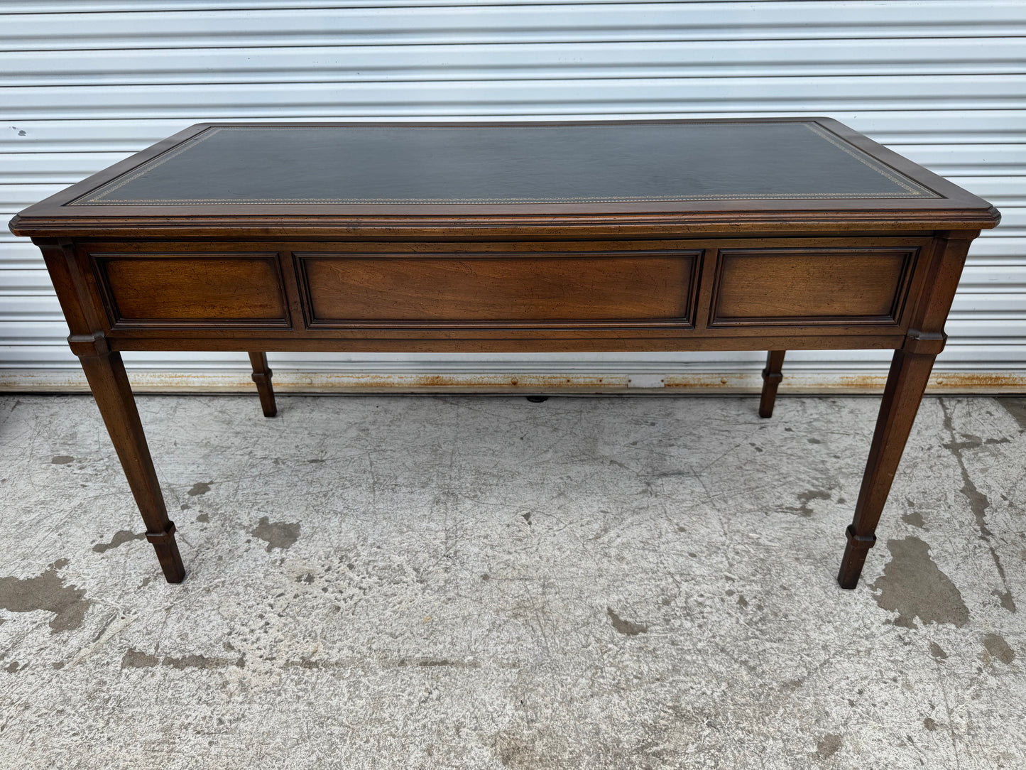 Vintage Italian Provincial 1970's Sligh Lowry Writing Desk Leather Top