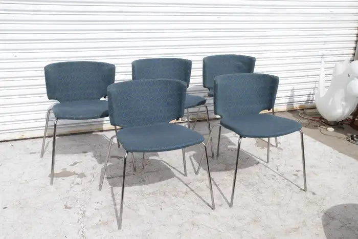 Set of 5 Side + Guest Chairs by coalessse