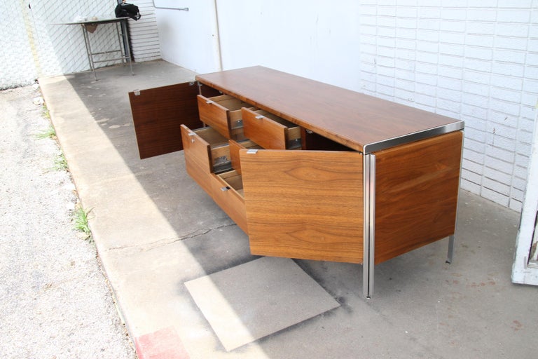 mid-century modern wood sideboard