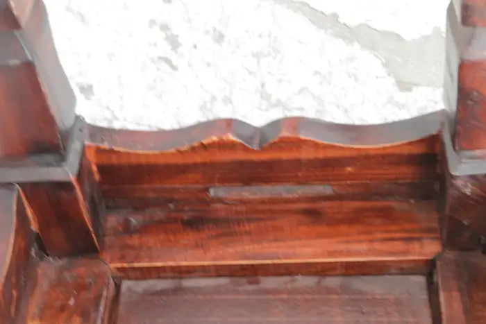 Wood footstool