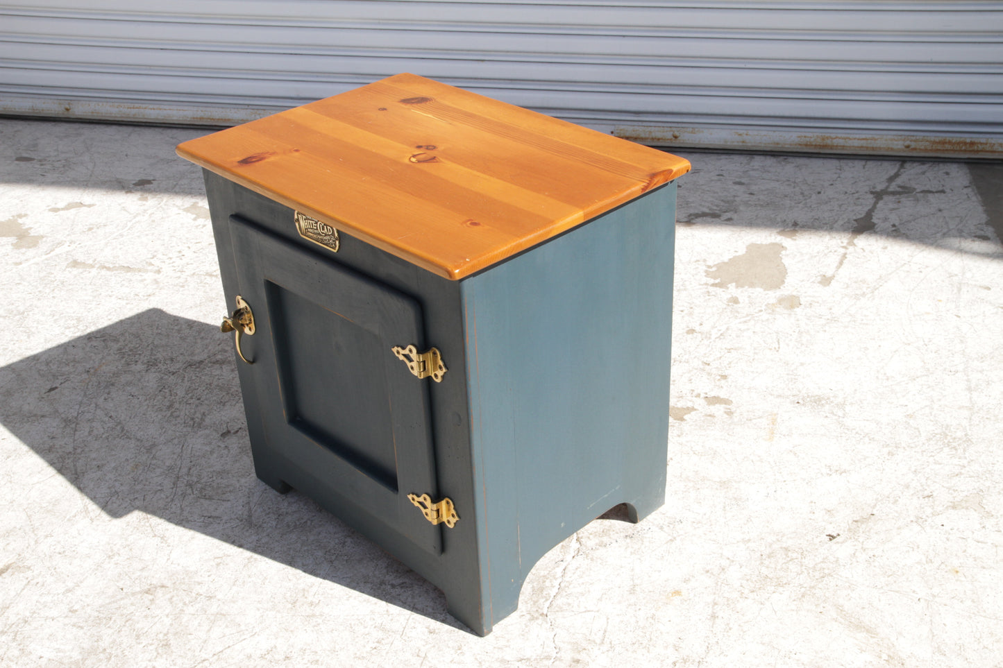 Retro oak wood cabinet nightstand