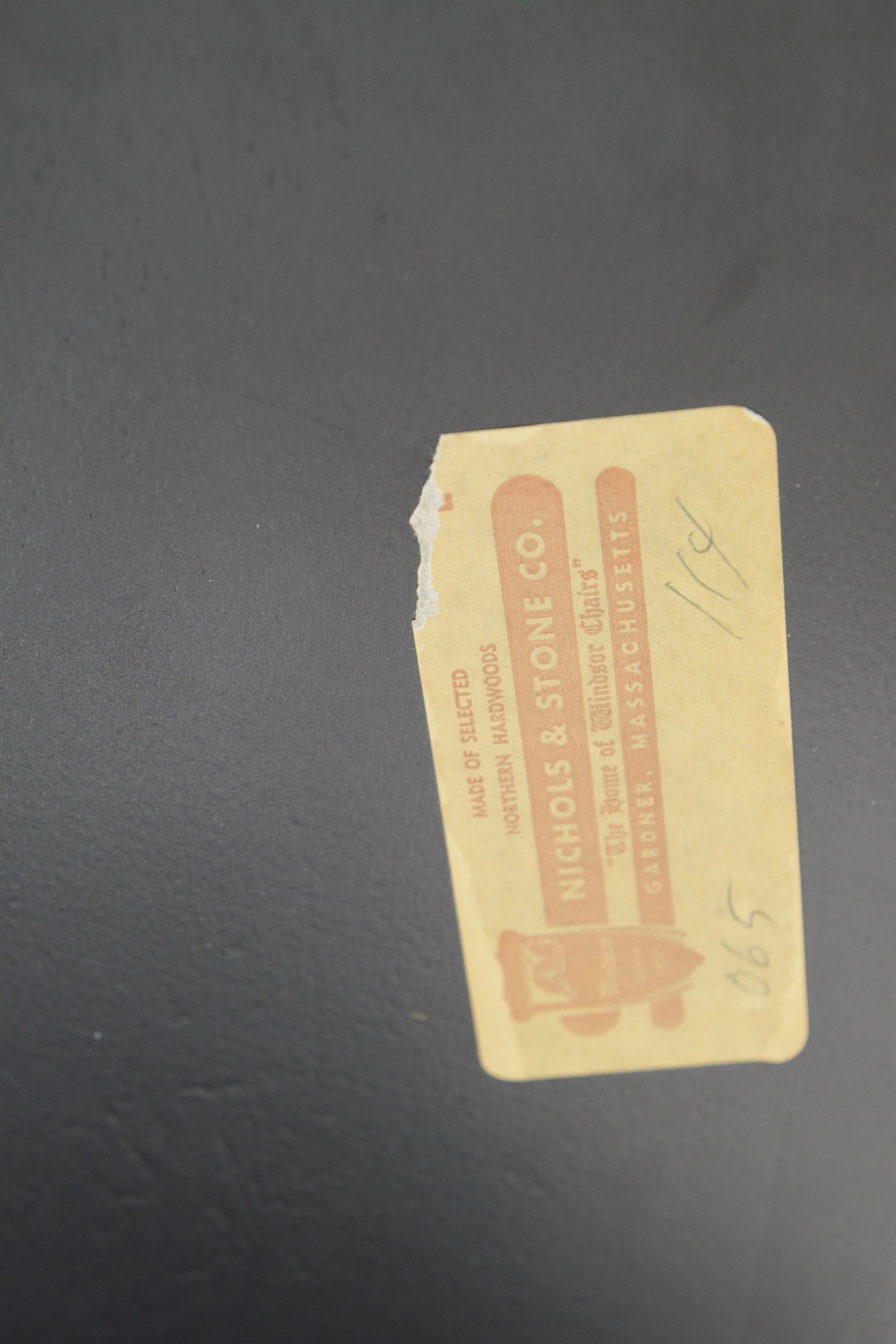 Nicholas and Stone Black Lacquered Hand Painted Windsor Chair