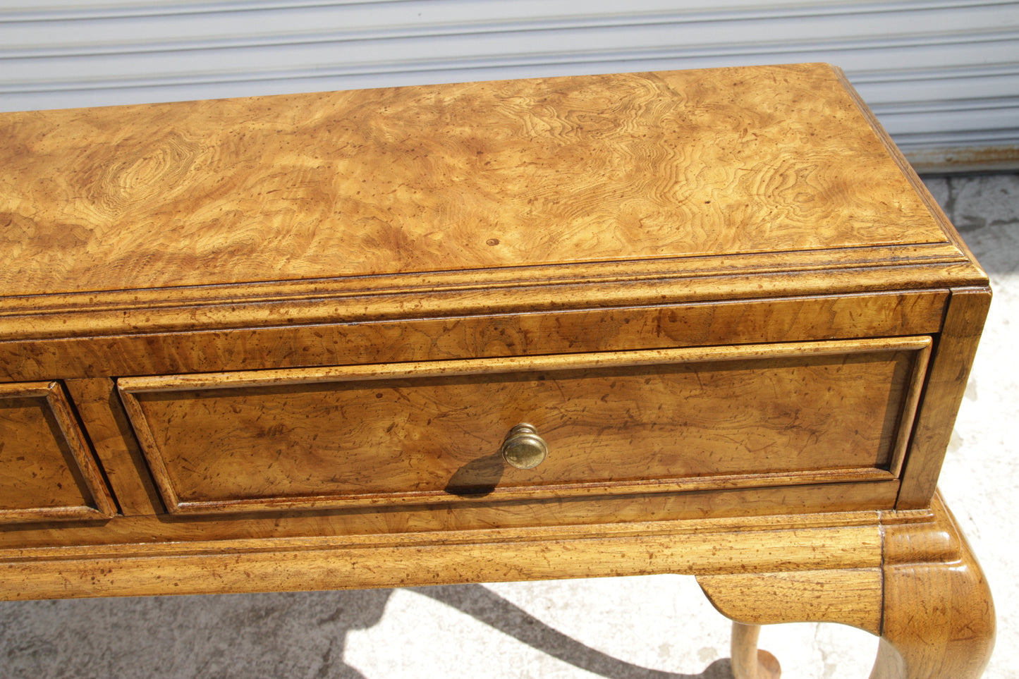 1970s American Of Martinsville Burl Ming Style Side Table