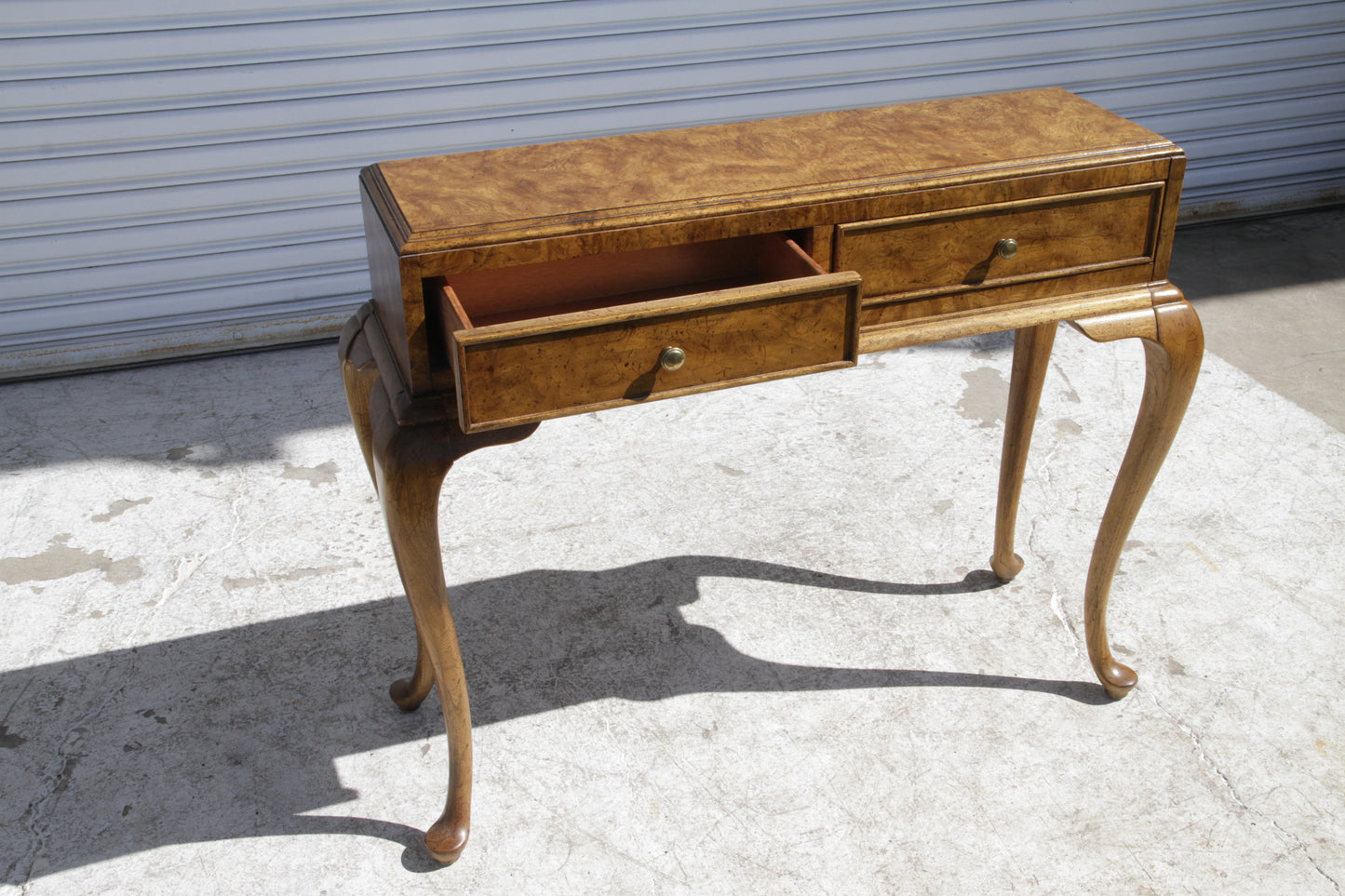 1970s American Of Martinsville Burl Ming Style Side Table