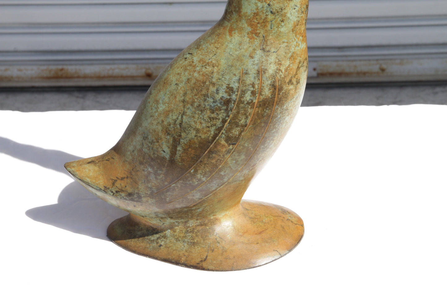Vintage Mid-Century Hollywood Regency / Chinoiserie Style Brass Swan Figurine