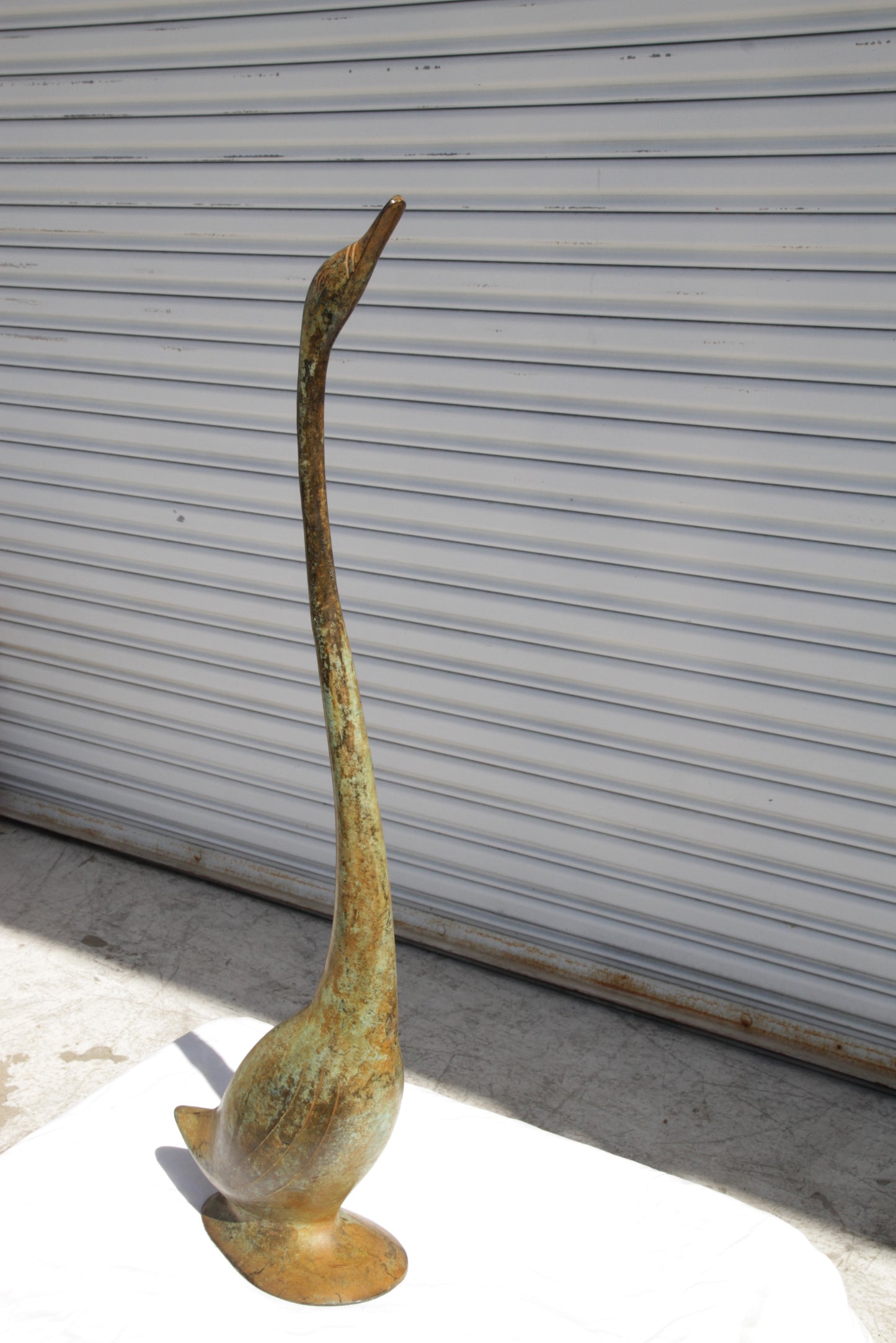 Vintage Mid-Century Hollywood Regency / Chinoiserie Style Brass Swan Figurine