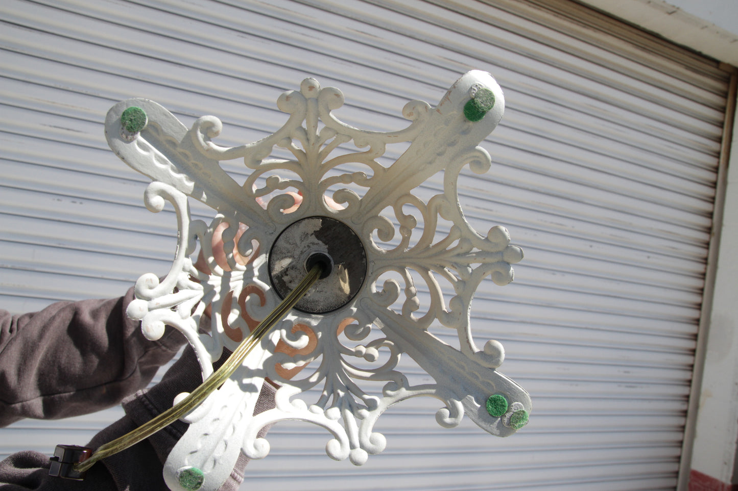 Ornate vintage torchiere light fixture