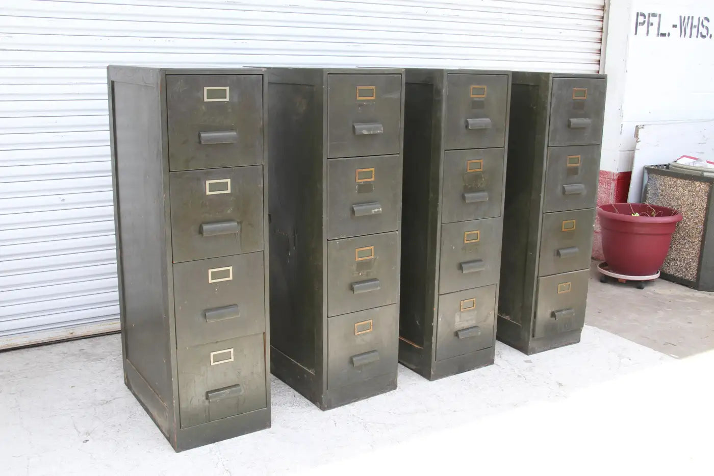 Wooden 4-drawer file storage unit