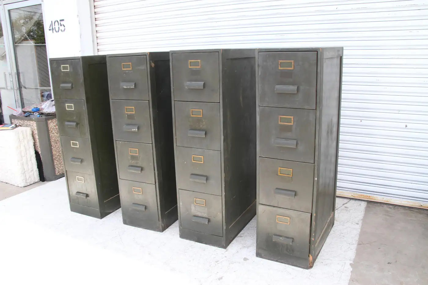 Decorative painted wood file cabinet